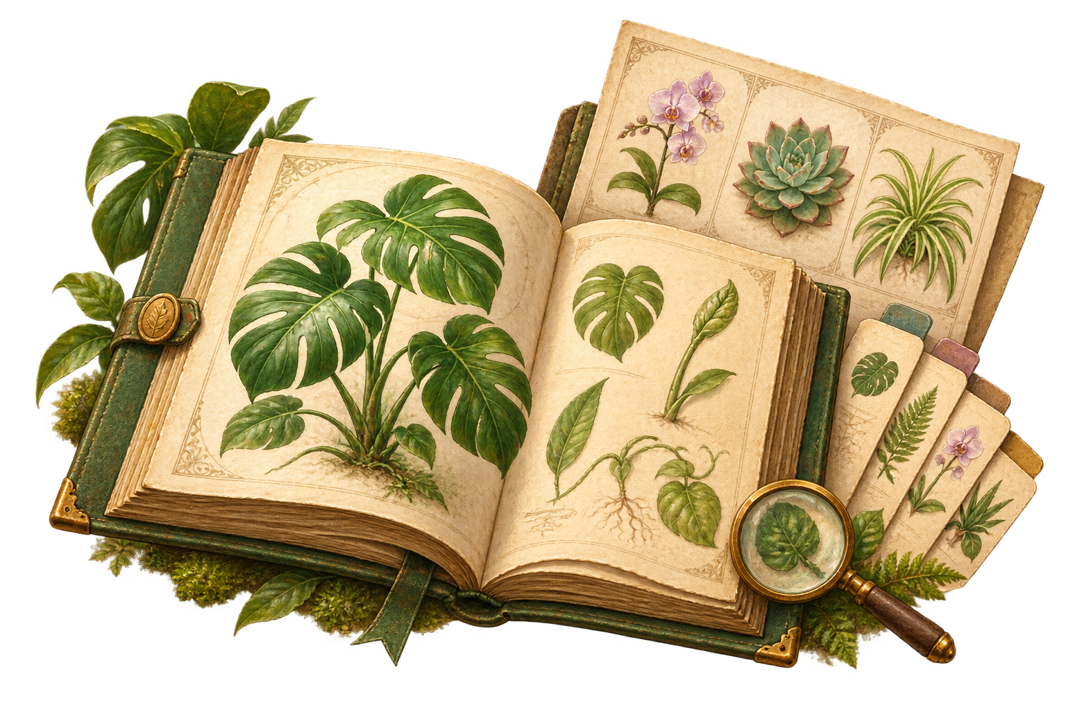 Gardenfolk Herbarium showing Book, Folio and Index browsing